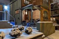 Snow Porch to Mr. and Mrs Aaron Burke of Somerton (001)