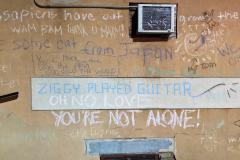 David Bowie Chalk Wall to Mr. Rodebaugh and Ms. Thompson of Webster Groves, MO (063)