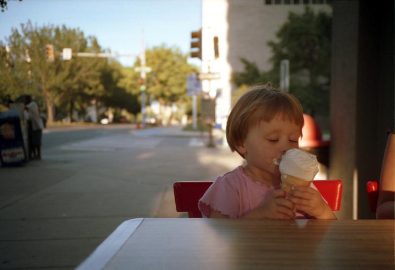 Antje Eating Ice Cream