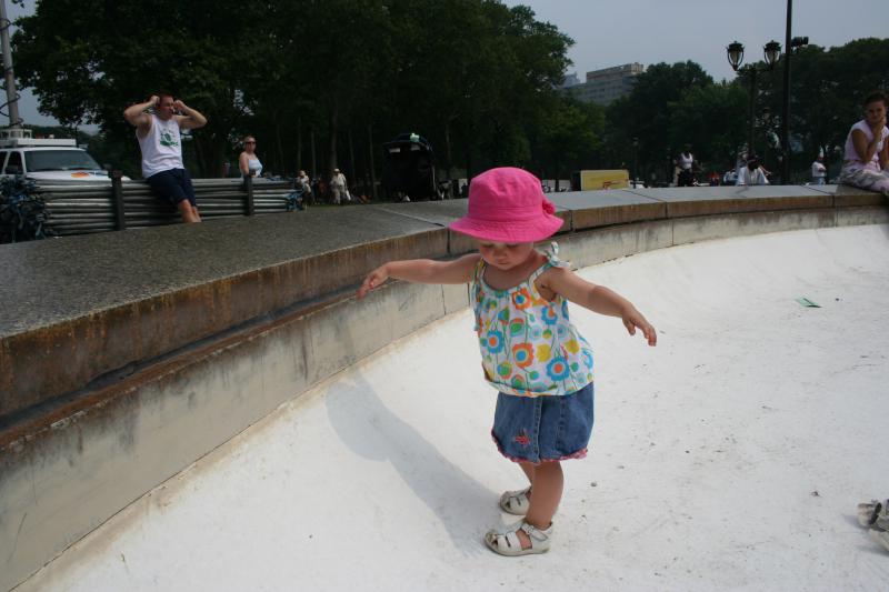 Antje Playing in the Fountain