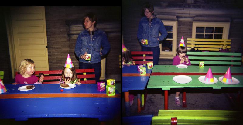 birthday party diptych