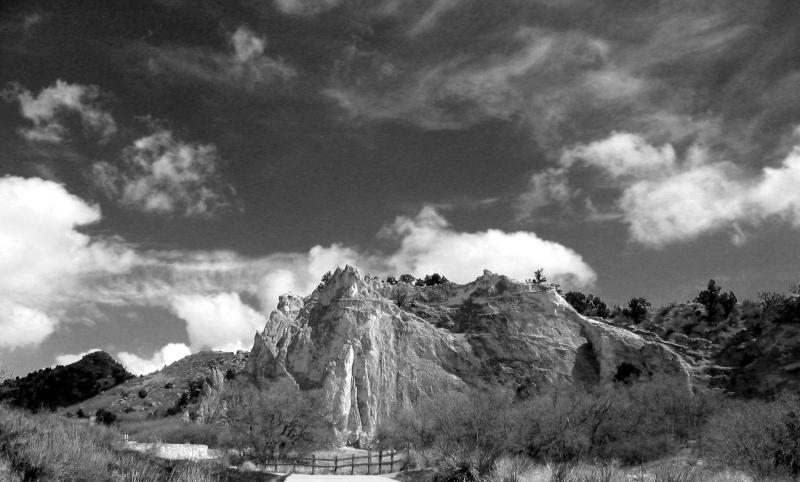 Garden of the Gods Sky Black  White