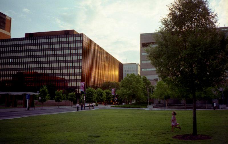 independence mall sunset